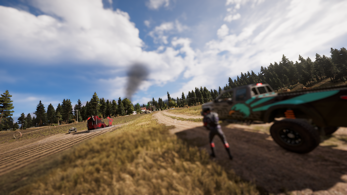 Far Cry 5 screenshot with truck and plane crash