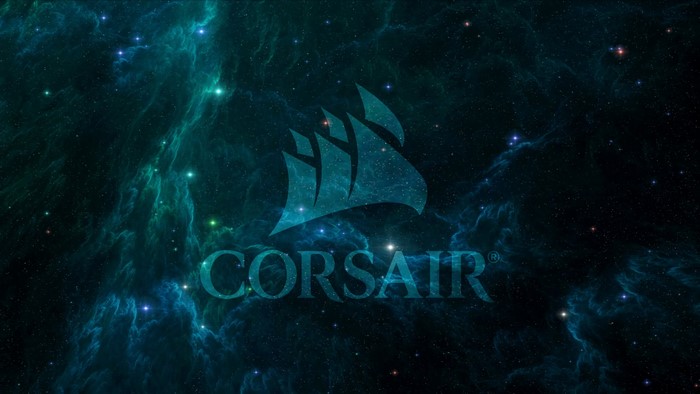 Corsair Logo in Cosmic Sky
