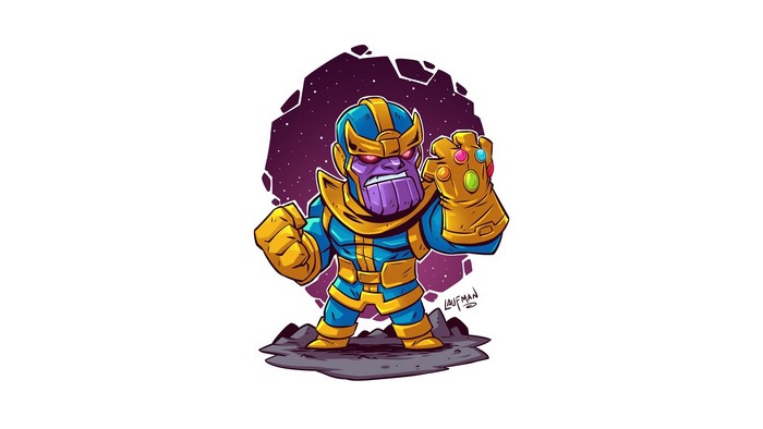 Thanos from Marvel Comics by Derek Laufman