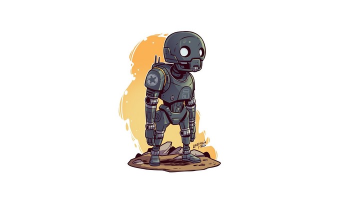 K-2SO droid from Rogue One: A Star Wars Story by Derek Laufman