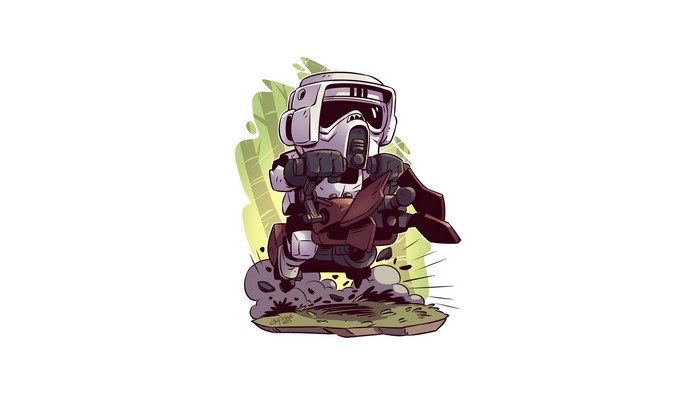 Scout Trooper on a Speeder Bike by Derek Laufman
