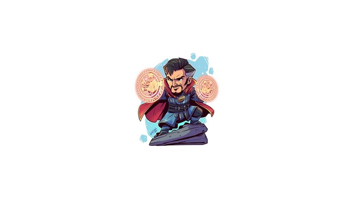 Chibi Doctor Strange casting a spell