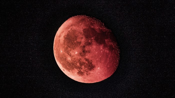 Red Moon in a Starry Sky
