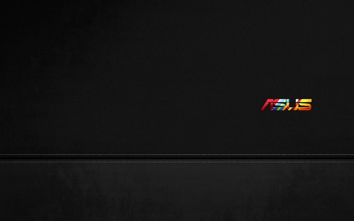 ASUS logo on black textured background