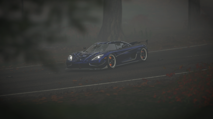 Koenigsegg Agera RS on Foggy Forest Road