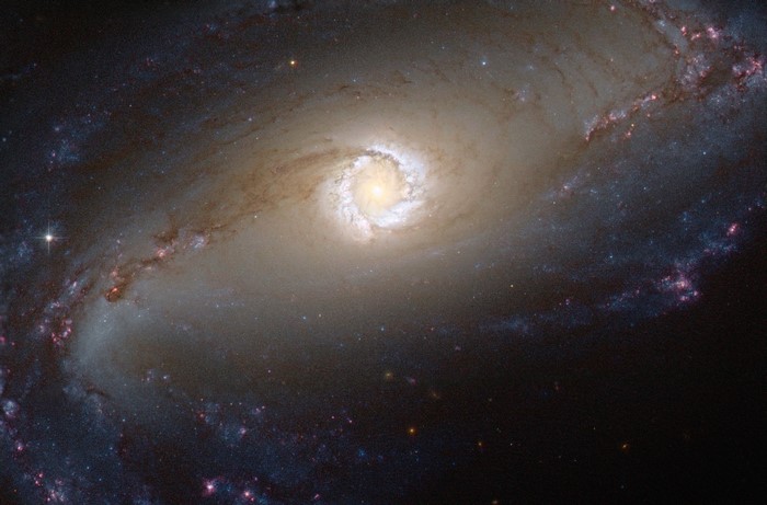 NGC 1097 barred spiral galaxy in space
