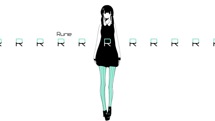 Anime girl with Rune logo