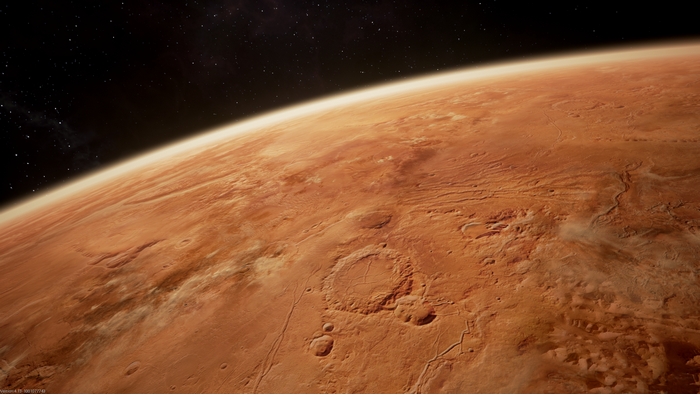 Mars planet in space