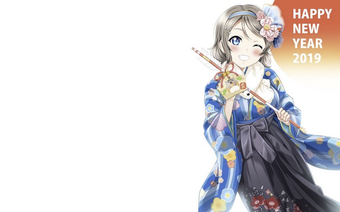 Watanabe You from Love Live! Sunshine!! New Year 2019