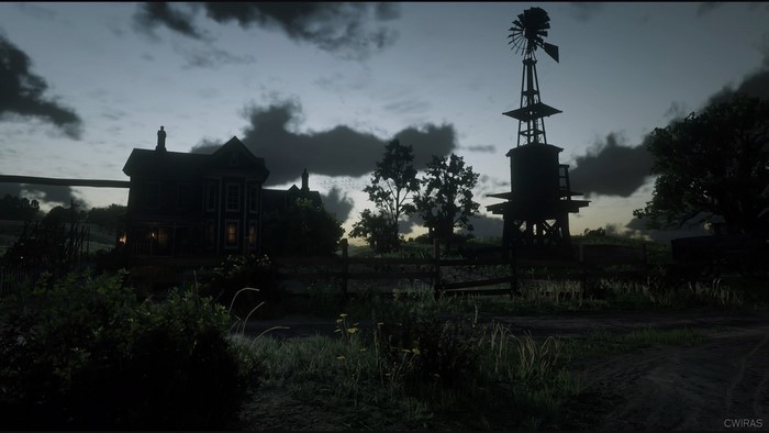 Red Dead Redemption 2 Farmhouse at Dusk