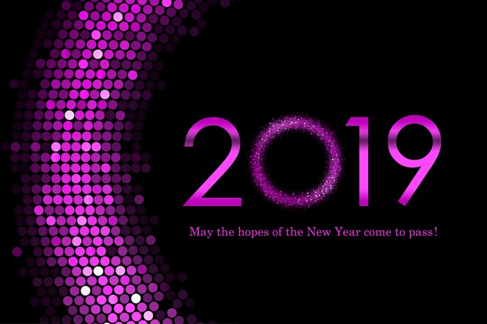 4K Happy New Year 2019 numbers