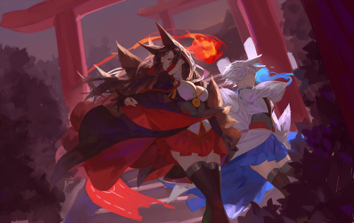 Akagi and Kaga from Azur Lane