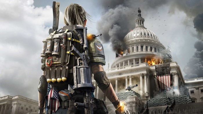 4K The Division 2 Capitol Building Fire