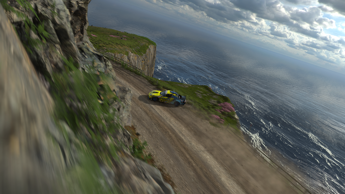 Forza Horizon 4 Rally Car on Cliffside Road