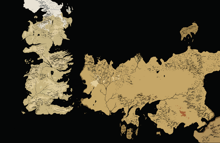 4K Minimalist Map of Westeros from Game of Thrones
