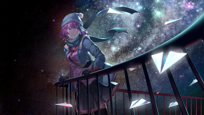 Senjougahara Hitagi from Monogatari Series in winter