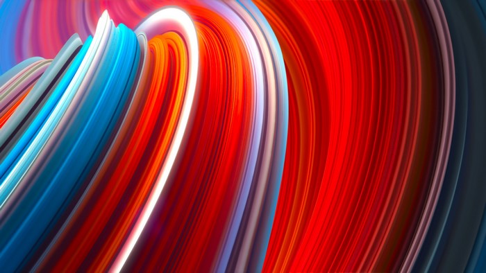 Abstract colorful swirling lines