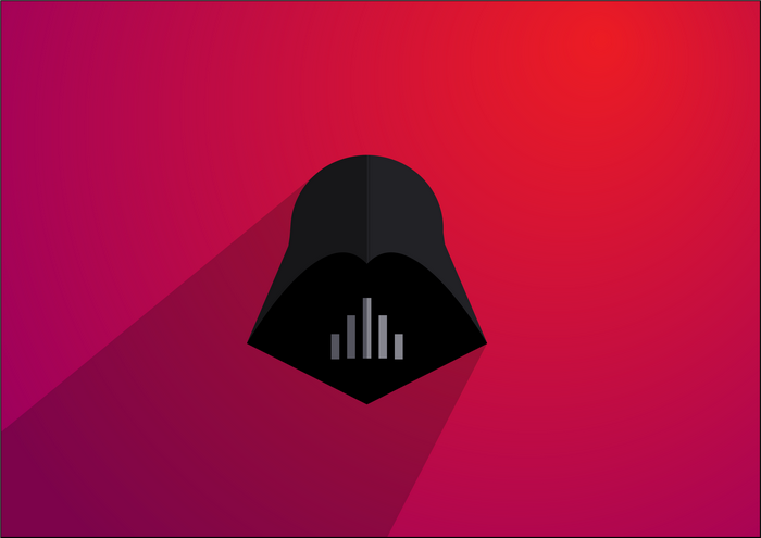 Darth Vader helmet with audio visualizer
