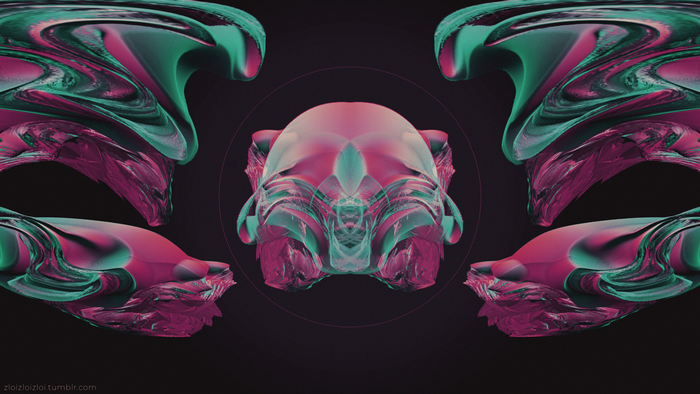 4K Abstract Glitch Art 3D
