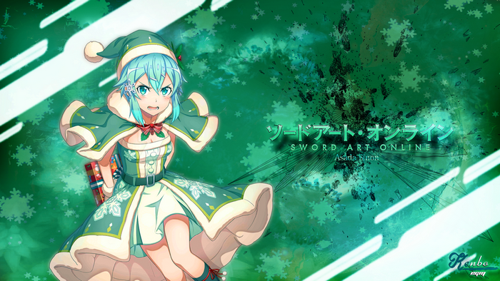 Asada Shino from Sword Art Online in Christmas Outfit