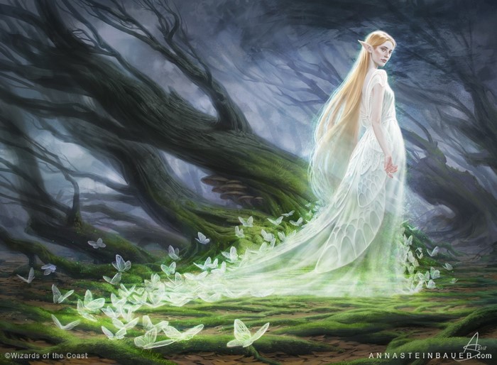 Blonde Fairy Tail Fantasy Girl with Butterflies