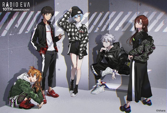 RADIO EVA 10th Anniversary: Evangelion characters in streetwear