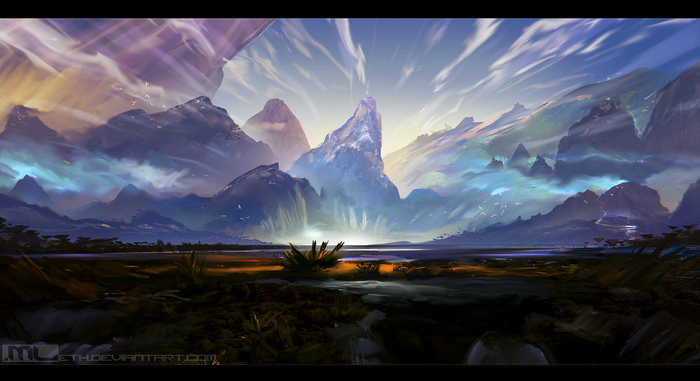 Fantasy landscape artwork by MLeth