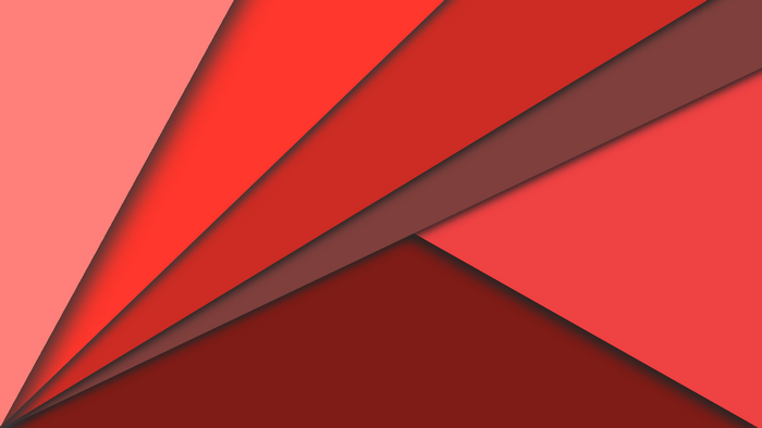 Abstract geometric shapes in shades of red