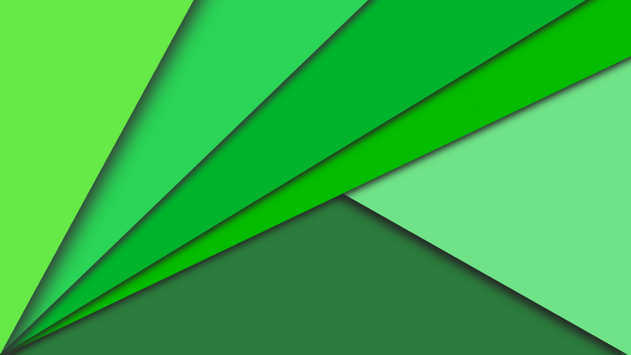 Geometric shapes with green gradient layers