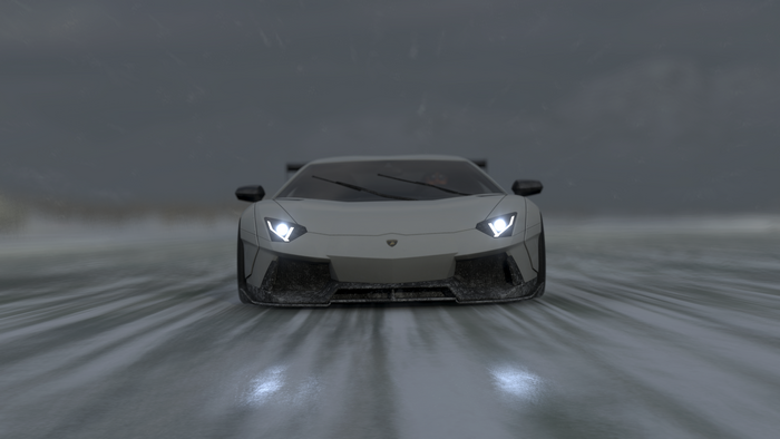 4K Forza Horizon 4 Lamborghini Aventador SV in snow