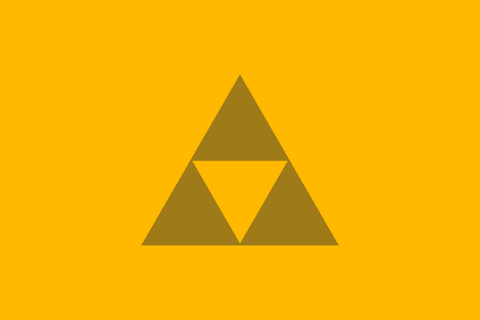 The Legend of Zelda Triforce minimalist digital art