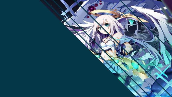 Anime girl with white hair and wings