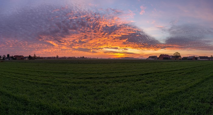 4K Poland Village Sunrise Landscape