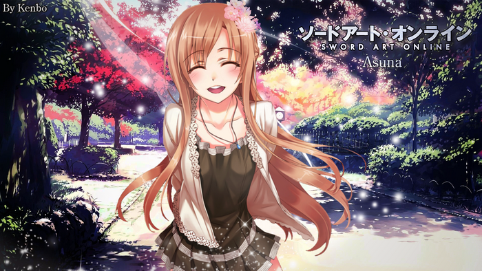Asuna Yuuki from Sword Art Online in a park