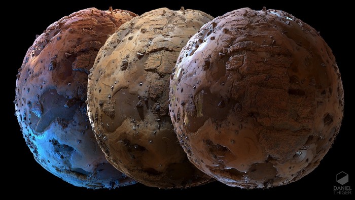 Planetary reliefs on spheres