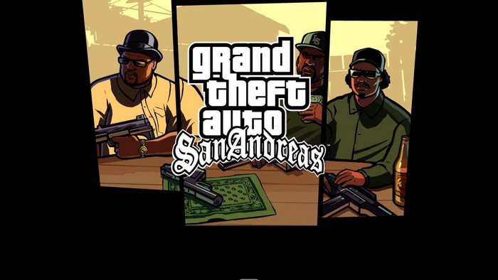 Grand Theft Auto San Andreas characters with guns