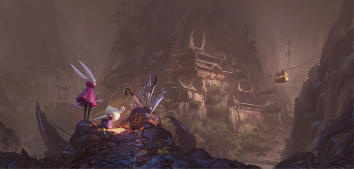 Hollow Knight 4K Fantasy Landscape Artwork