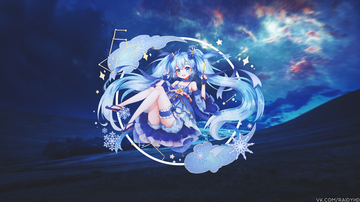 4K Hatsune Miku anime girl