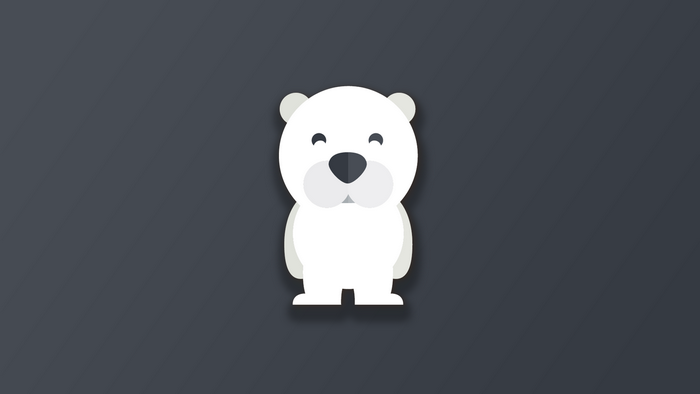 Minimalist polar bear illustration