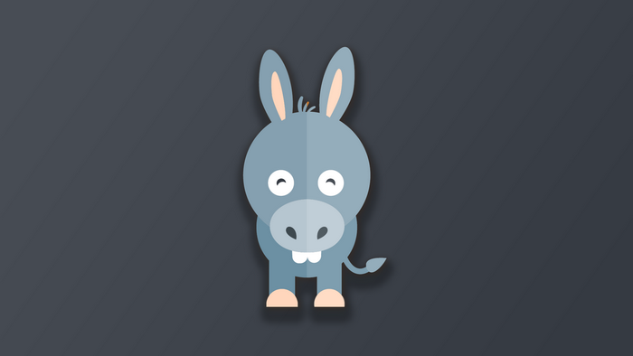 Simple cartoon donkey illustration