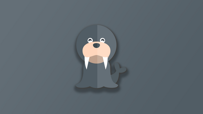 A simple illustration of a walrus