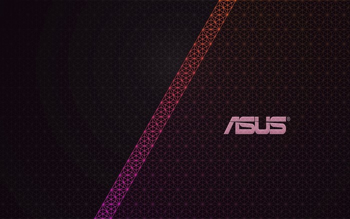ASUS logo on abstract geometric pattern
