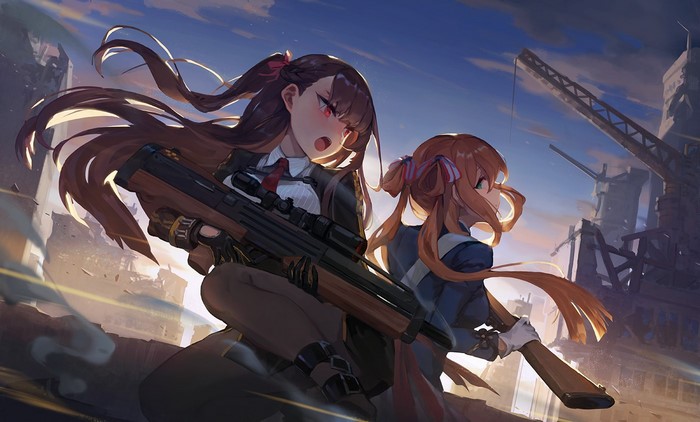 WA2000 and Springfield from Girls Frontline