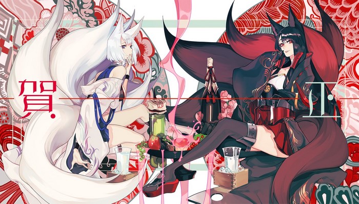 Kaga and Akagi from Azur Lane