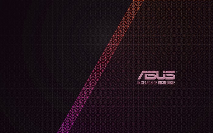 ASUS logo with geometric pattern and gradient