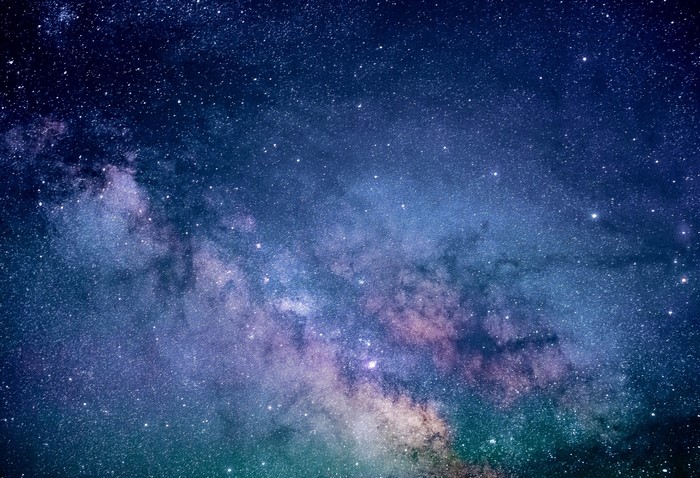 The Milky Way galaxy with countless stars