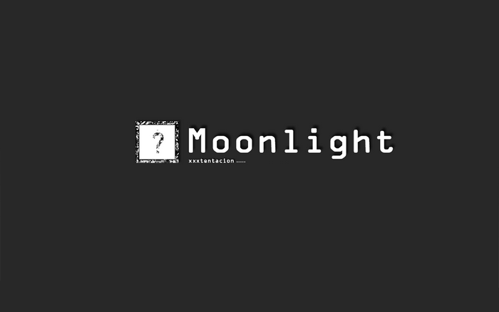 XXXTENTACION Moonlight typography