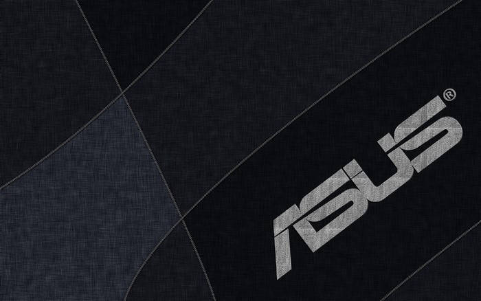 ASUS logo on a dark textured background