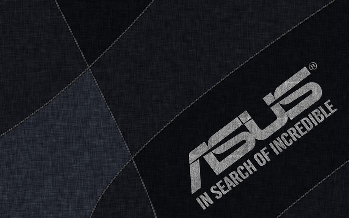ASUS logo on a dark textured background