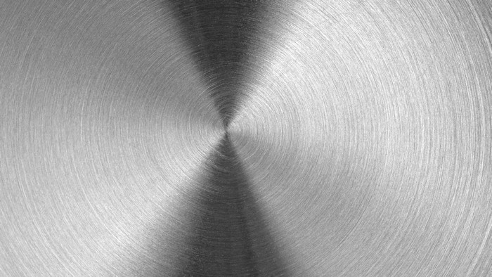 Brushed metal texture with concentric circles